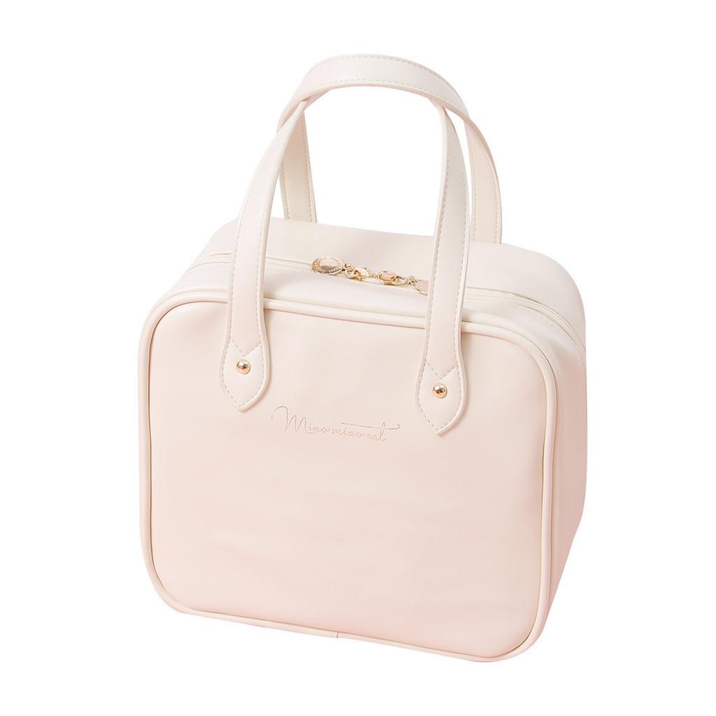 Stylish Urban Minimalist Beige Bag With High Capacity Pu Leather Material And Chic Stitching Detail StyleD