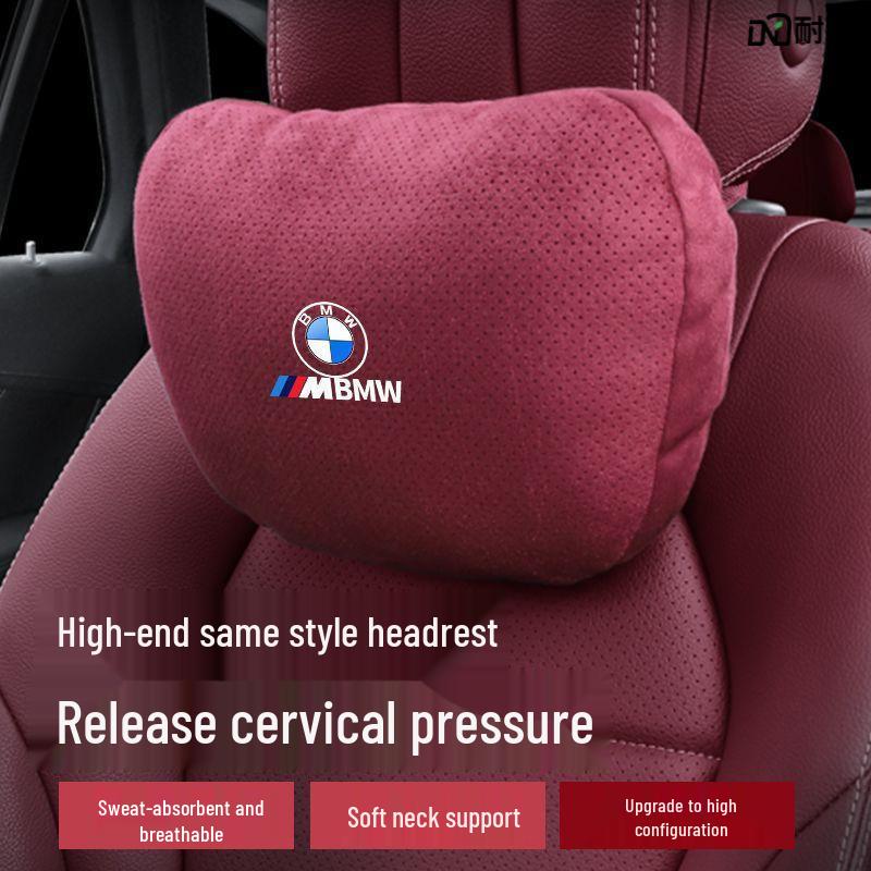 Compatible with BMW 5, 7 Series, X1, X3, X5 car seats, featuring headrest, lumbar, and neck support pillows.