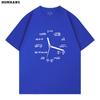 Mathematical Formula Clock Creative Design Sense Pure Cotton Printed Unisexs and Unisexs Clothing New Fashionable Casual Tshirt