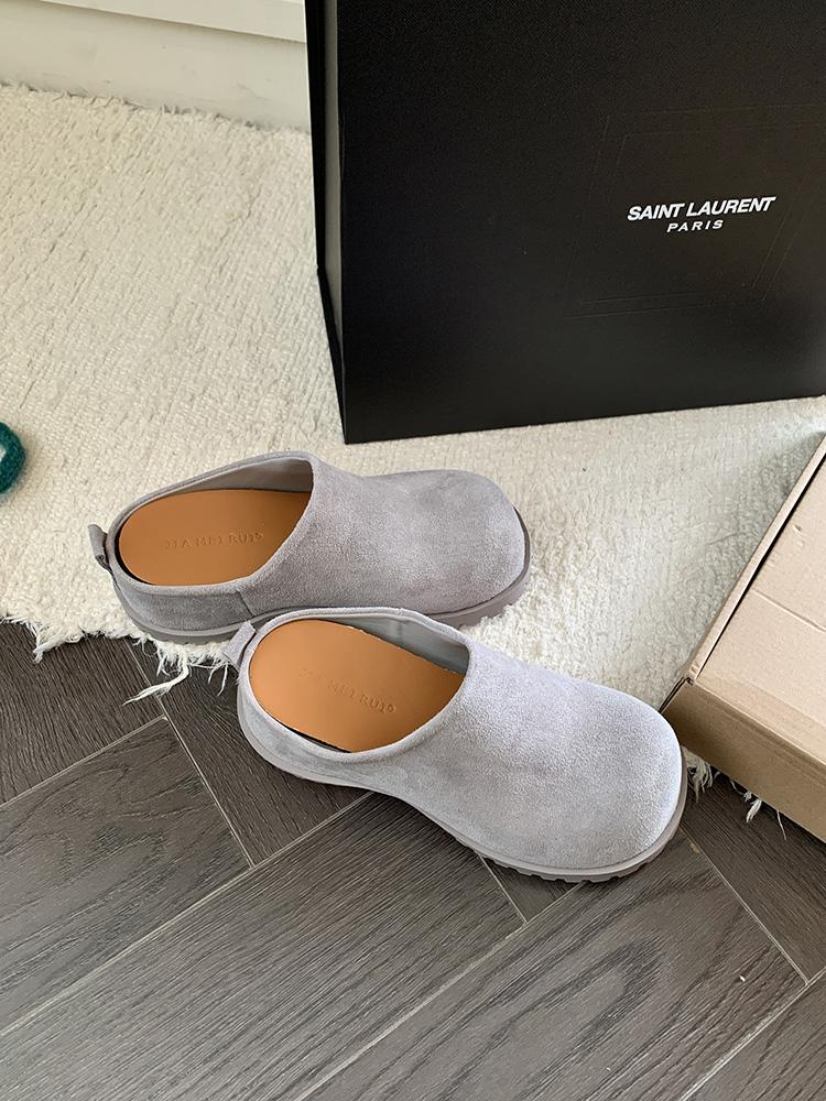 Slippers Women Outside Spring New Retro Casual Slippers with Thick Bottom Increased Inner Height Baotou Slippers Sandals