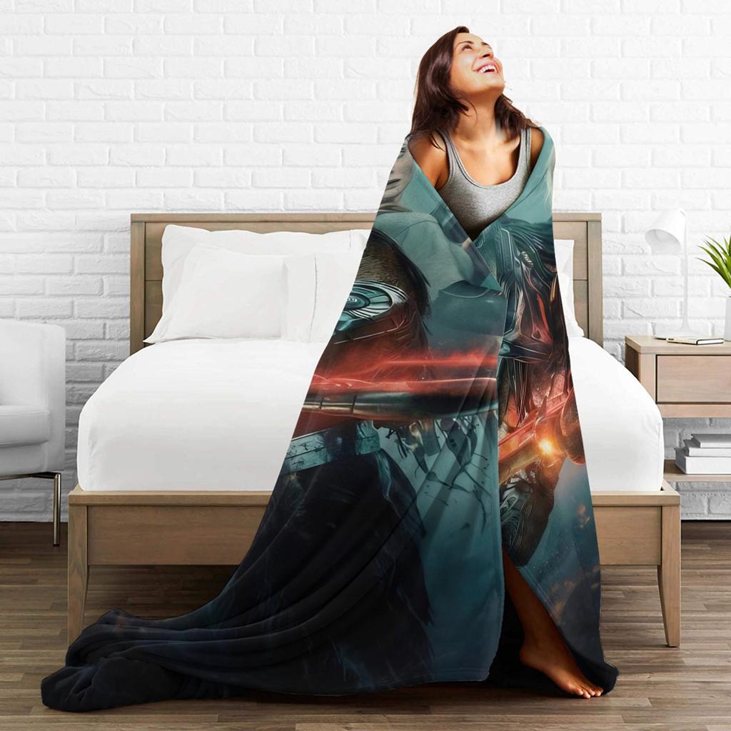 Predator Badlands 2025 Movies Blanket Soft Warm Pattern Plush Throw Blanket For Couch Chair Sofa Bed Flannel Bedspread Bed Cover