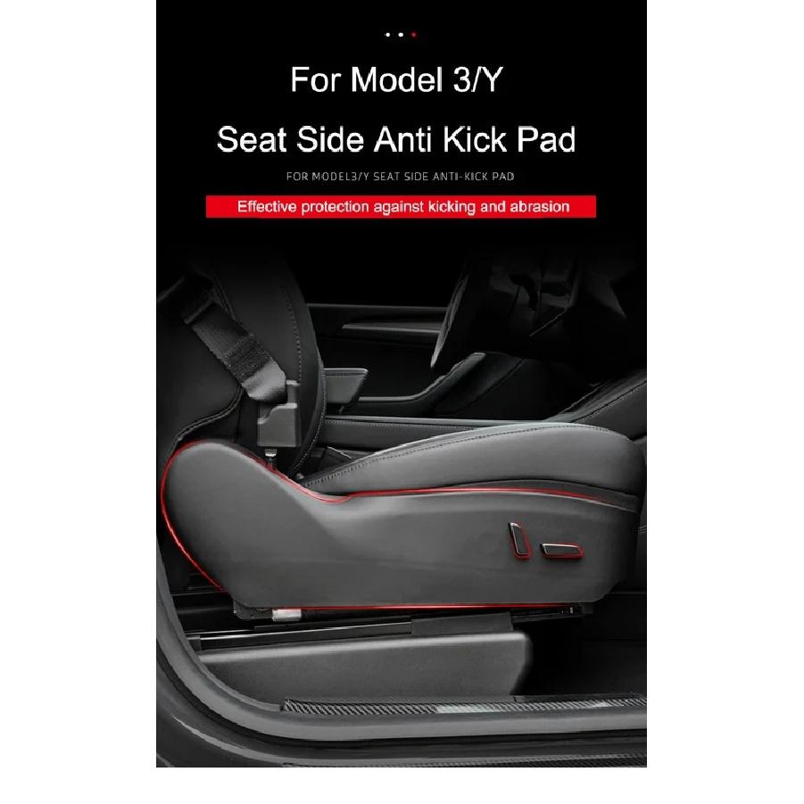 For Tesla Model 3/Y 2017-2025 Seat Side Door Anti Kick Mats Seat Side Protection Sticker Pads Scratch-resistant Cover Mats
