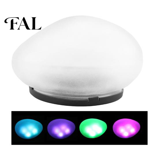 Solar Landscape Lighting Stone Garden Light, Waterproof LED Rock Outdoor Lamp, Cobblestone Easy Install Lamp Look Lawn Decorative Light for