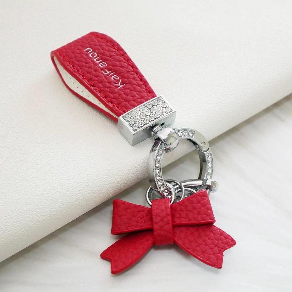 Ladies Bag Fashion Decoration Luxury Genuine Leather Keychain  Women Gift