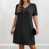 Summer New V-neck Short Sleeve Dress Elegant Plus Size Women's Dress For Leisure Wholesale