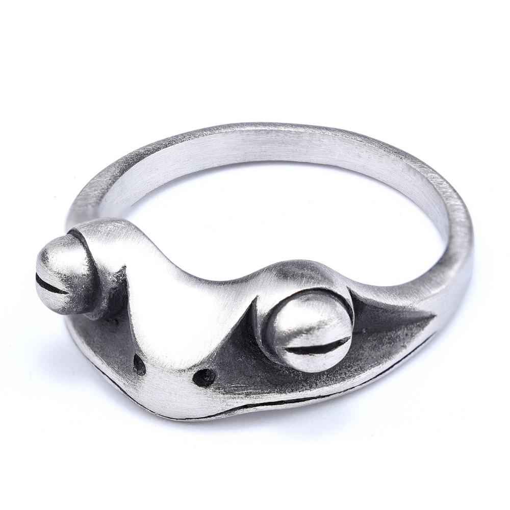 Titanstahl Gewundener Rebenring für Männer Frauen Europäischer Amerikanischer Modeschmuck
