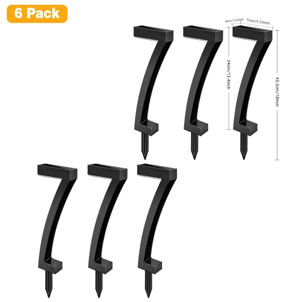 4/6/8Pcs Solar Lights 7-Shape for Garden Lawn IP65 Waterproof Pathway Landscape Lighting 6 LED Auto Dusk to Dawn Solar Ground Light