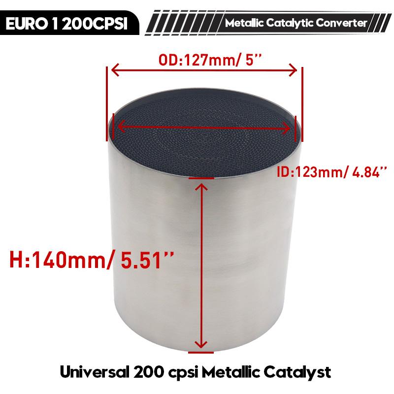 114X100mm 200CPSI High Quality Flow Catalytic Converter Filter Packets Universal Metallic Honycomb Catalytic Converter Metallic Catalyst