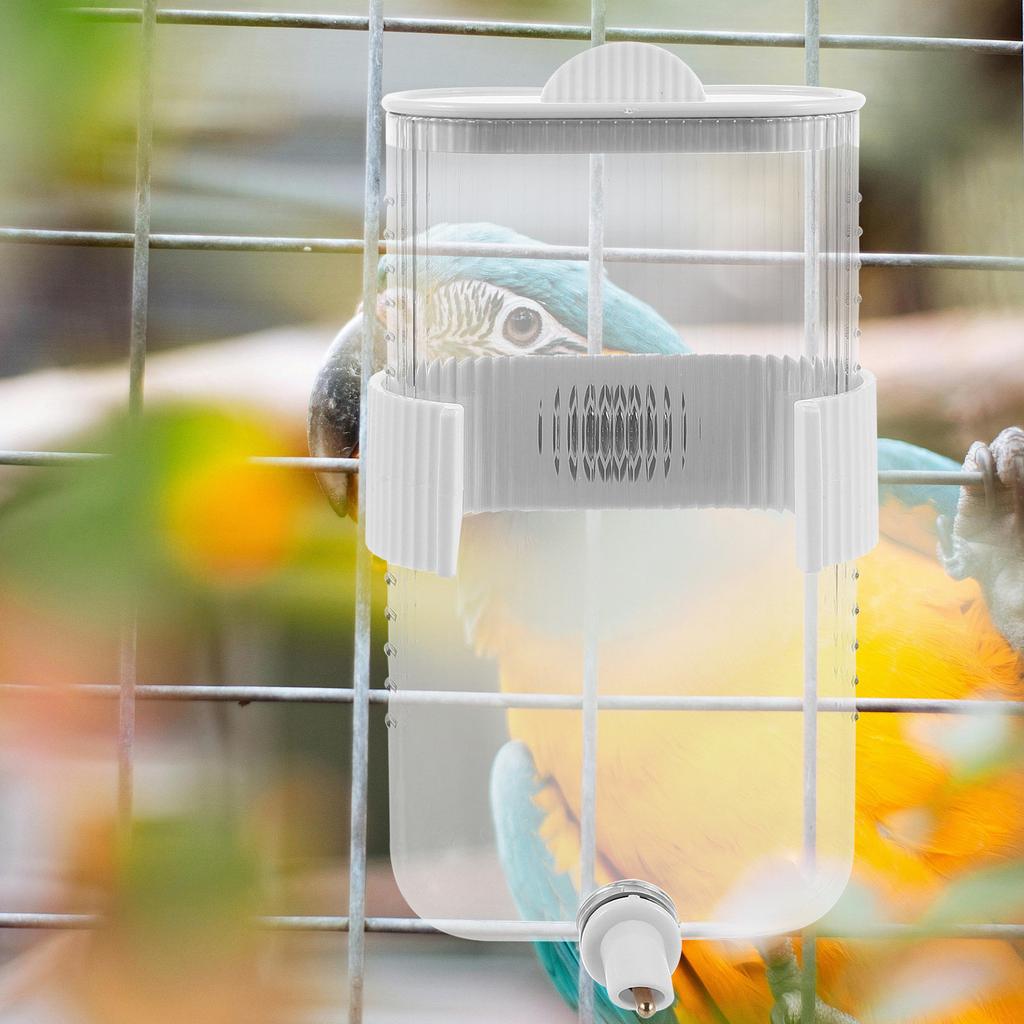 360Ml Transparent Automatic Parrots Waterer No Mess Bird Cage Water Dispenser Hanging Feeder for Budgie Cockatiel Canary Bird