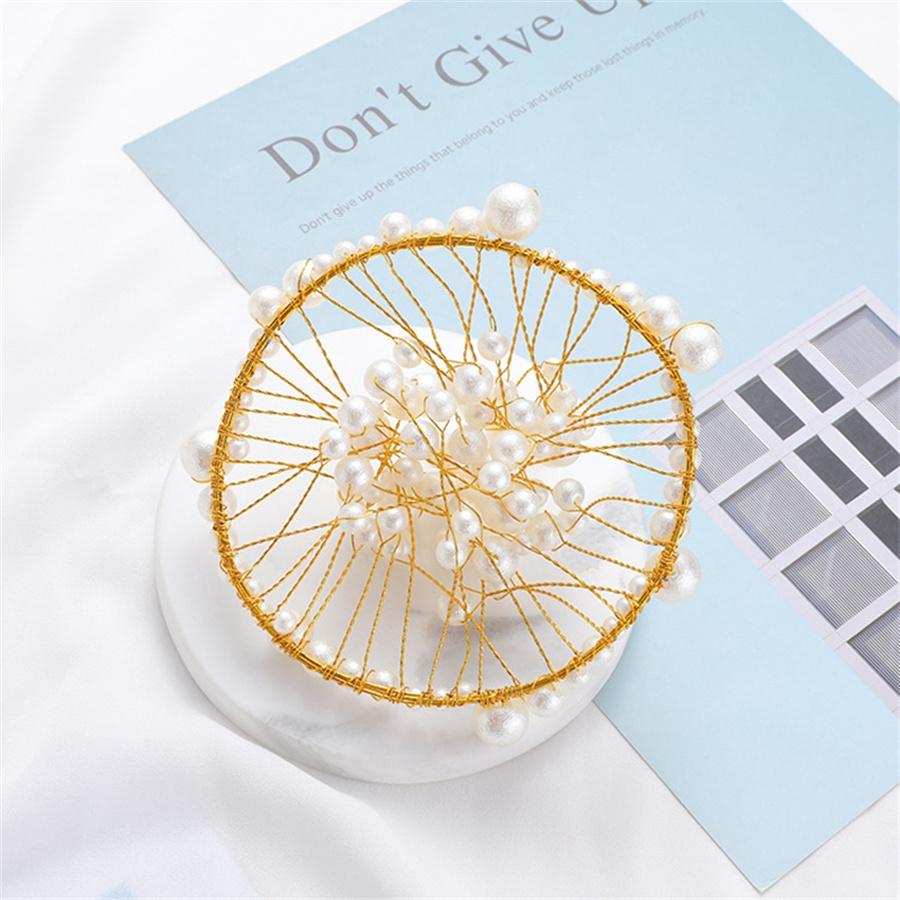 Artificial Pearl Crown Cake Topper Home Restaurant Baby  Birthday Party Decor Supplies Cake Topper Birthday Decoration