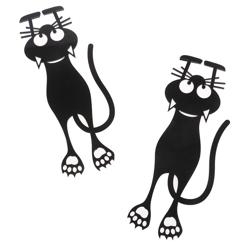 1 Stück Lesezeichen Schwarze Katze Buchhalter für Buchseiten Kreatives Geschenk Lesezeichen