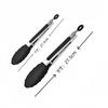 Silicone High-Temperature Resistant Tongs - Ideal for Grilling, Frying, and Bread - Stainless Steel Kitchen Tool
