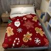 Gingerbread Christmas Printed Blanket Suitable for Sofas Beds Offices Travel Camping Chairs Warm Plush Blanket