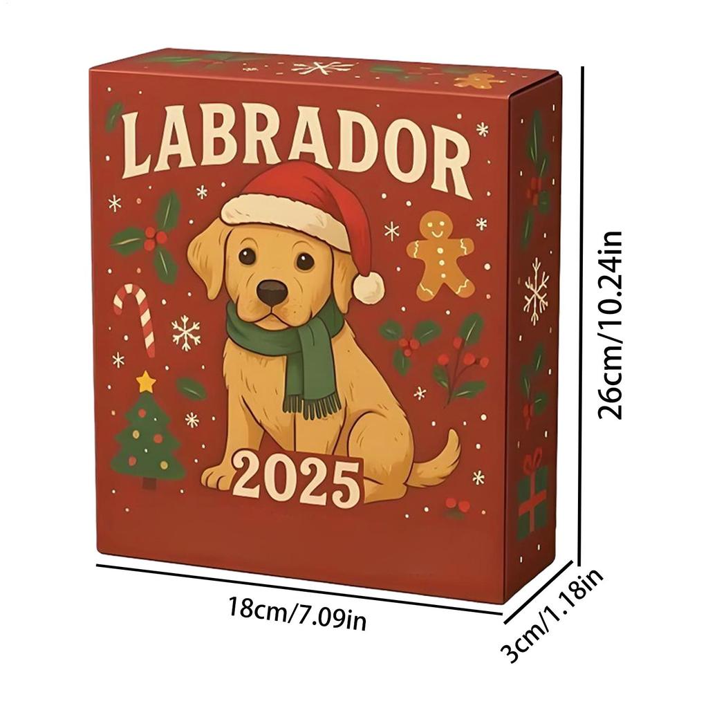 Dog Christmas Advent Calendar 2D Acrylic Ornaments Home Farmhouse Wall Hanging Decor Holiday Countdown Gifts for Dog Lovers