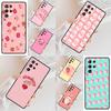 Kawaii Strawberry Milk Cell Phone Case for Samsung Galaxy S26 Ultra S25 S24 S23 S22 S21 S20 Note10 Cover