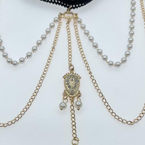 Leg Chain Imitation Pearls Double Layer Chain Elastic Leg Jewelry Versatile Sexy Body Chain Lightweight Leg Ornament