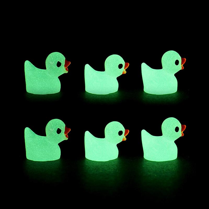 20 ks Mini luminiscenční pryskyřicové kachničky svítící ve tmě Miniaturní ozdoba Drobná kachnička