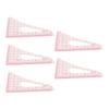 5pcs Transparent Triangular Curve Rulers Plastic Sewing Ruler Set  For Tailors