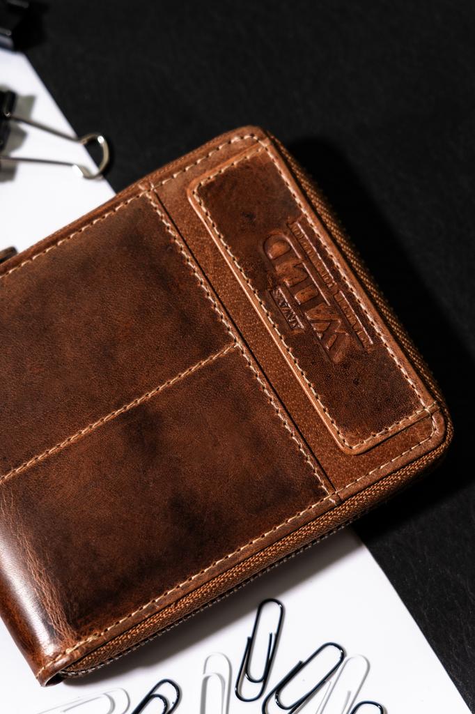 Men's leather wallet N55-HWS-8858 BROWN