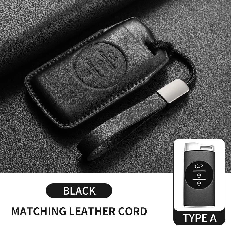 Leather Cars Key Case Cover Shell For Chery Omoda 5 Tiggo 8 Pro 9 Arrizo 5plus Tiggo 3 5X Plus Jaecoo J7 8 Exeed TXL Accessories