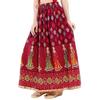 Maroon Hand Block Printed Ethnic Long Skirt Indian Designer Flared Skirt Dress