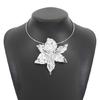 Comfortable Alloy Floral Necklace for Women Daily Commute and Special Event Flower Pendant Collarbone Chain