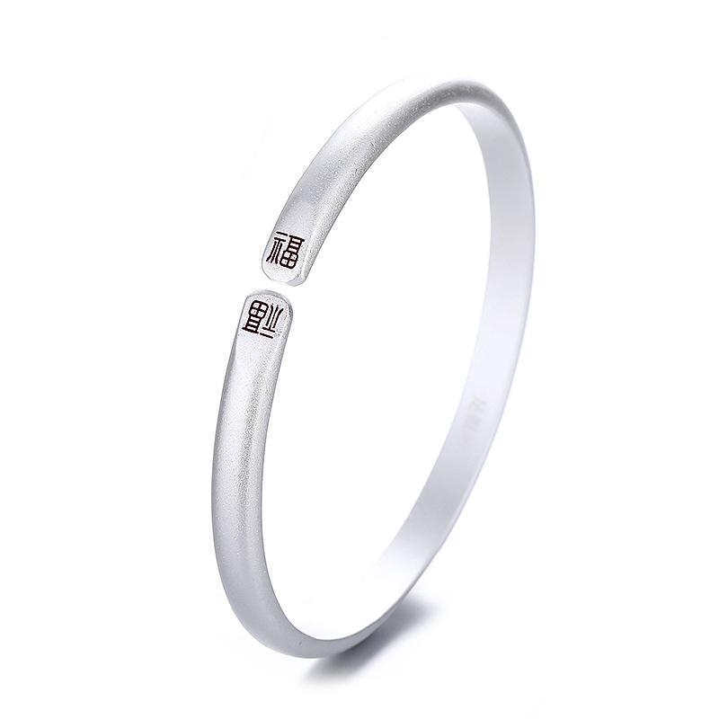 

Браслет ручной работы на День Святого Валентина из чистого серебра S999, женский старинный французский серебряный браслет, серебряный браслет для ног, подарок на день рождения Adjustable size серебряный