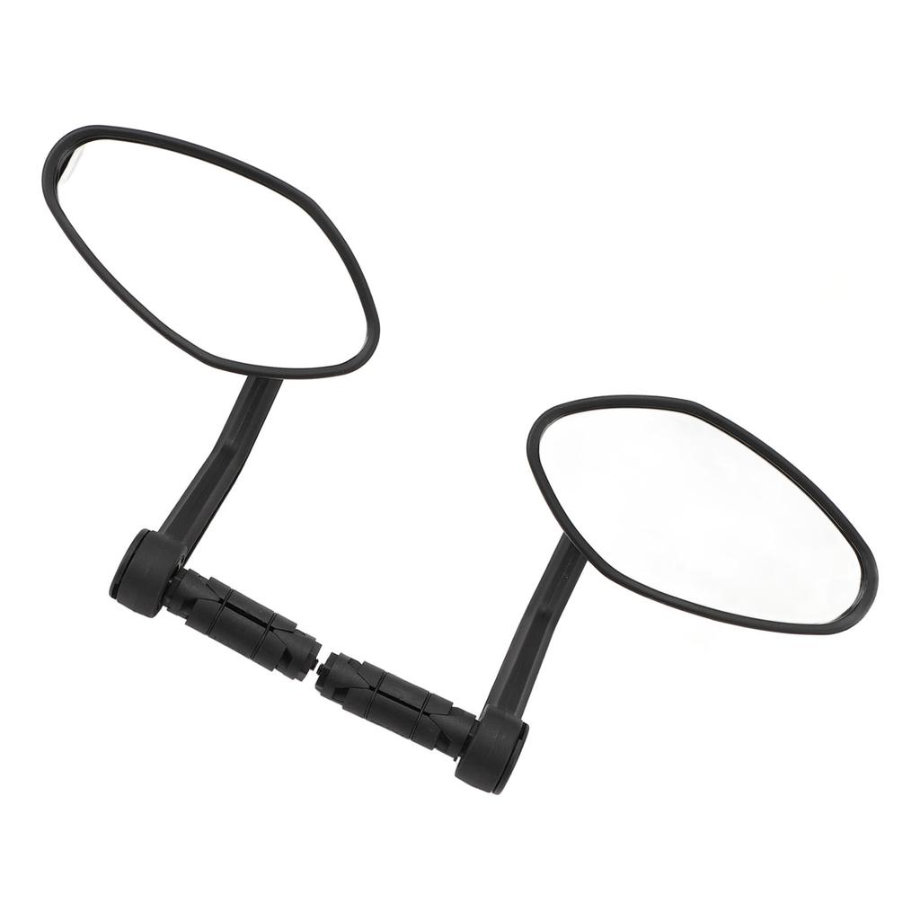 1 Pair Bike Rearview Mirrors 360 Degree Rotation Cycling Bar End Handlebar Mirror for Mountain Road
