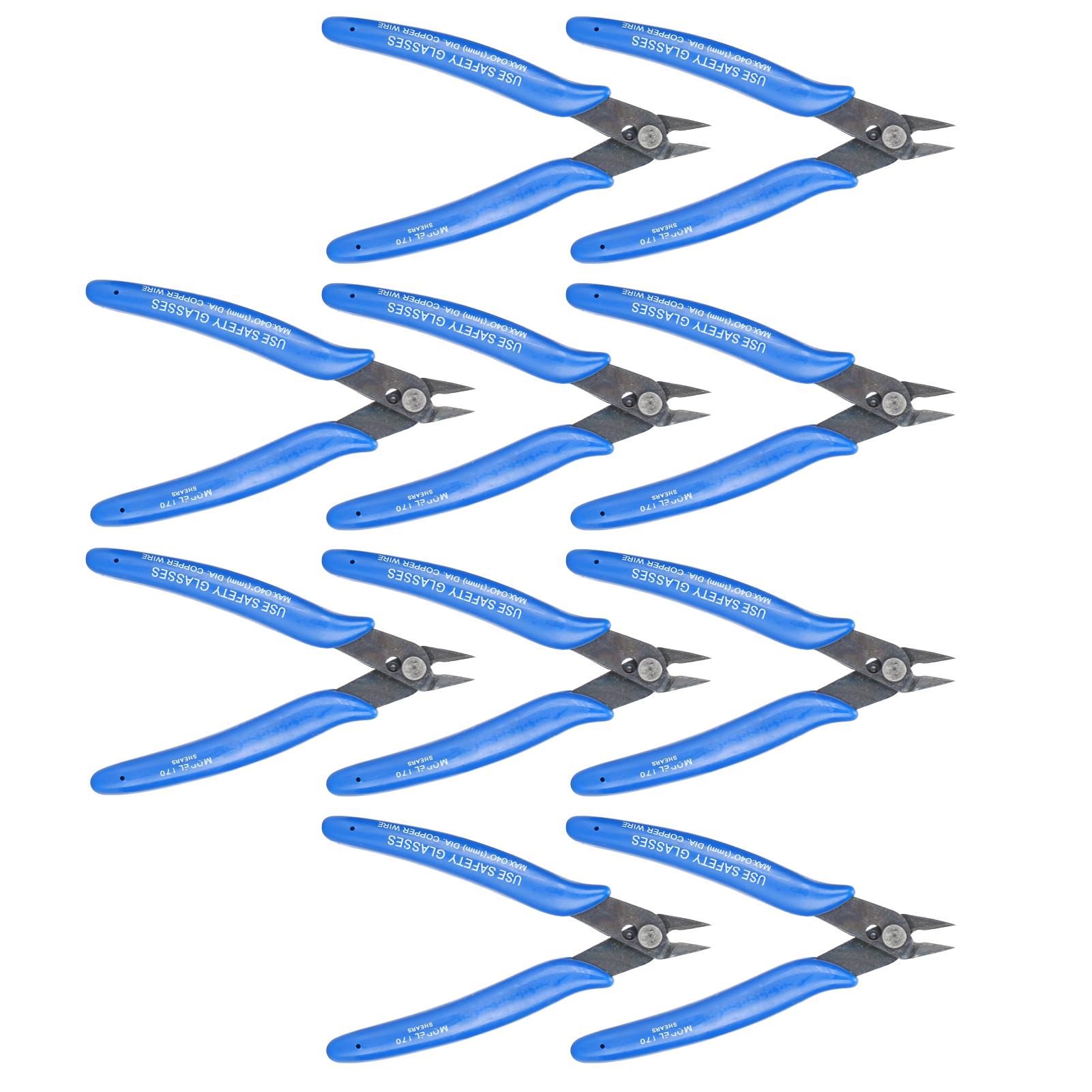 

10pcs Diagonal Pliers Comfortable Grip Automatic Rebound Function Side Cutting Pliers for Prune