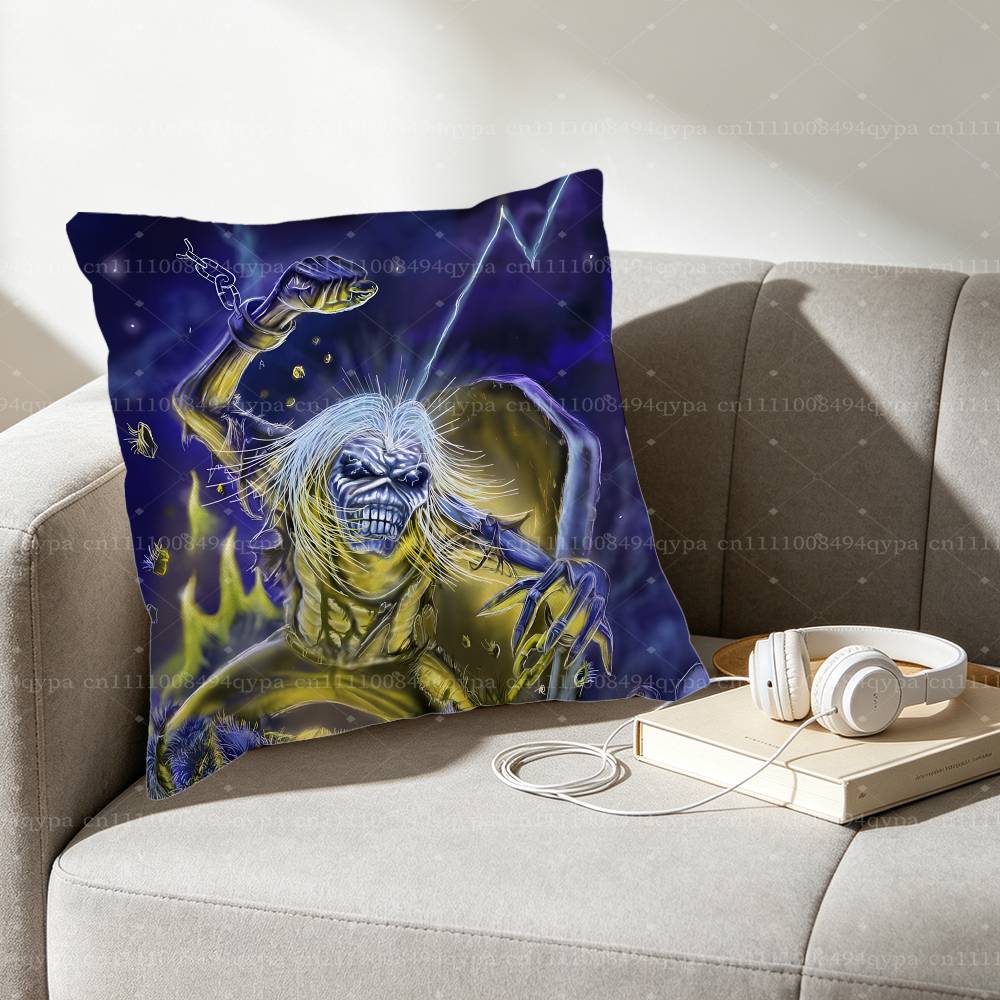 IIron Maiden Senjutsu Square Cushion Pillow Case Sofa BedroomLiving Room Backrest Multiple Sizes Washable Covers