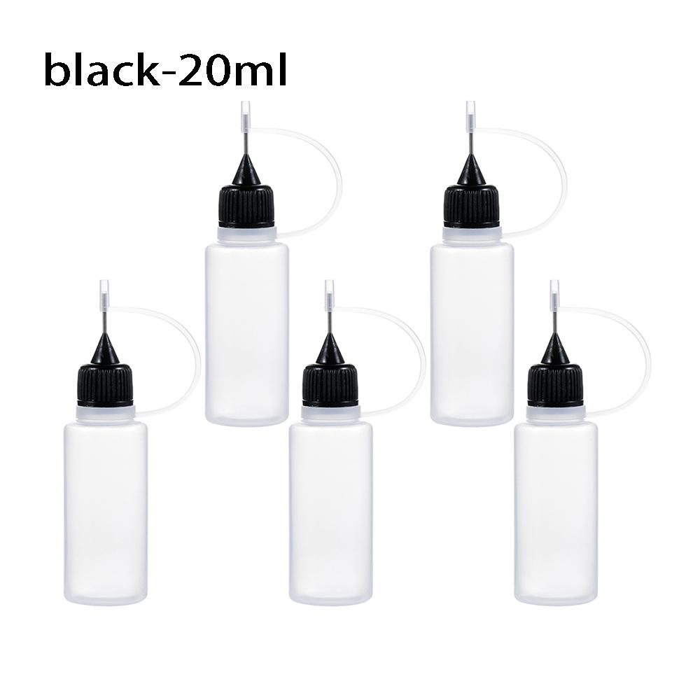 5pcs/set 5/10/20/30/50/100ML Needle Tip Glue Applicator Bottle for Paper Quilling DIY Scrapbooking Paper Craft Tool