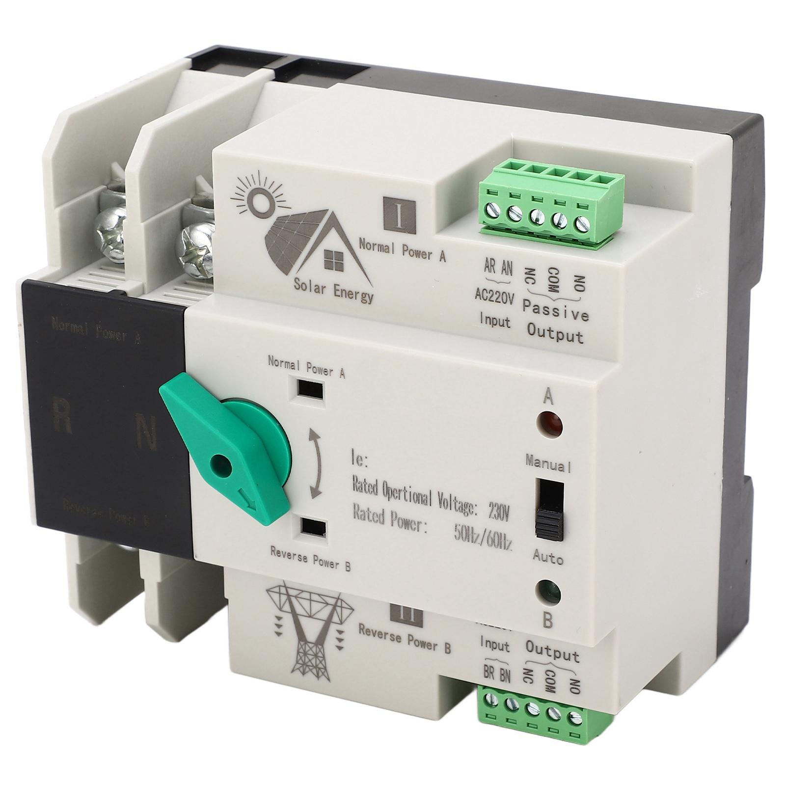 

Автоматичний перемикач живлення 2P Мілісекундне Швидке Перемикання Контролер Часу AC230V 5060Гц