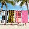 Black White Checkered Towel Beach Shower Bath Travel Lightweight Skin Friendly for Pool Camping Cruise Summer