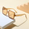 New Large Square Frame Sunglasses Simple Retro Sunglasses Big Face Without Makeup Summer Sun Protection 7728