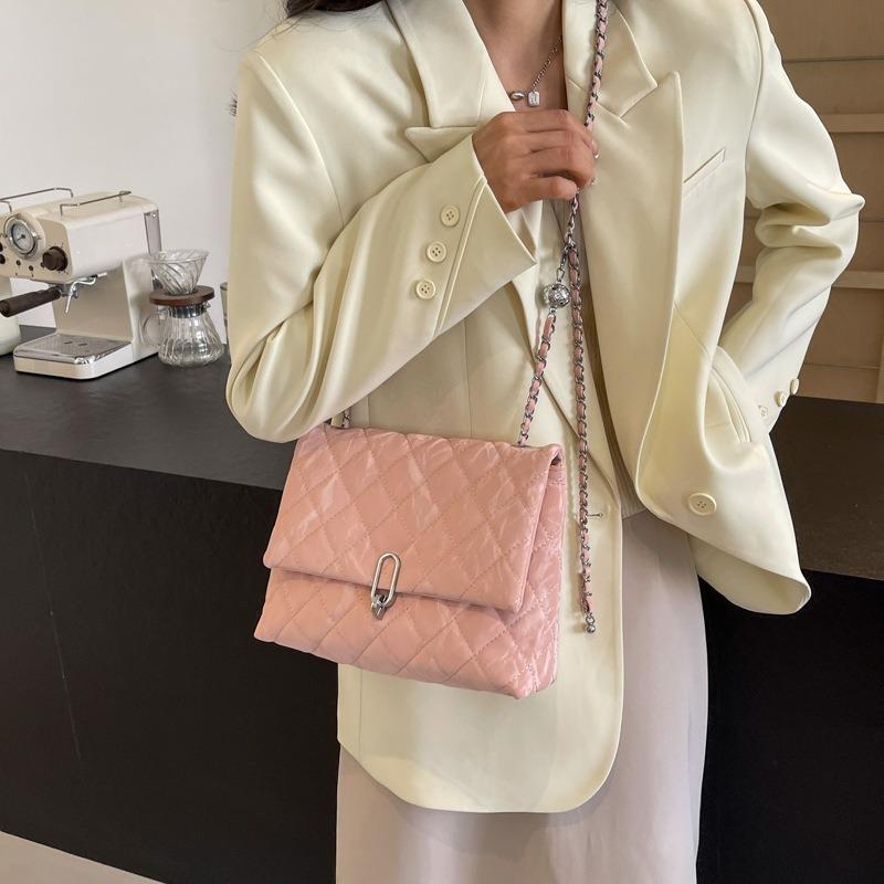 Premium texture bag women's new trendy fashion diamond chain bag niche women's shoulder messenger bag