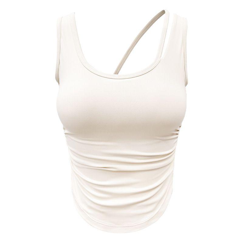 Export Amoi Yoga Clothes Women's Fixed Cup U-Shaped Beautiful Vest Sports Outdoor High Strength Training Workout Clothes Tops