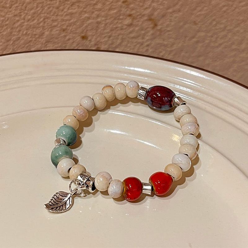 Summer 2023 Handmade Ceramic Beaded Bracelet In New Chinese Ethnic Style for Women