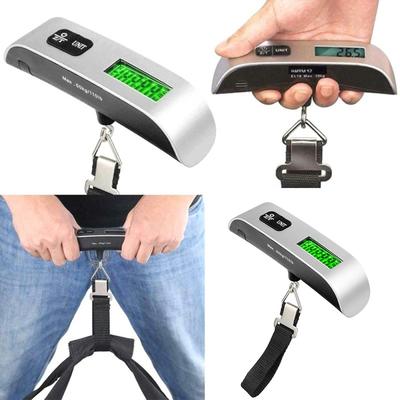 Digitální LCD displej přenosná váha 110 lb/50 kg Elektronická váha Cestovní vážení zavazadel Mini digitální váha Váha