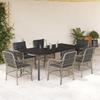 VidaXL Garden Dining Set with Cushions 7 Pcs, Patio Table and Chair, Patio Furniture, Outdoor Furniture, 3212178