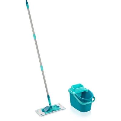 Leifheit PowerClean 55510 Floor Cleaning Set, Mop with 6 L Wringer Bucket, 1x Micro Duo Cover Included, 148 Cm Handle