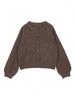 2025 Autumn/Winter Women's Solid Color Drop Shoulder Knit Cardigan