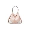 Handbag Mercer Gallery Series Old Flower Printed Retro Color Matching Drawstring Canvas and PU Bucket Bag Crossbody Mini Women's Pink