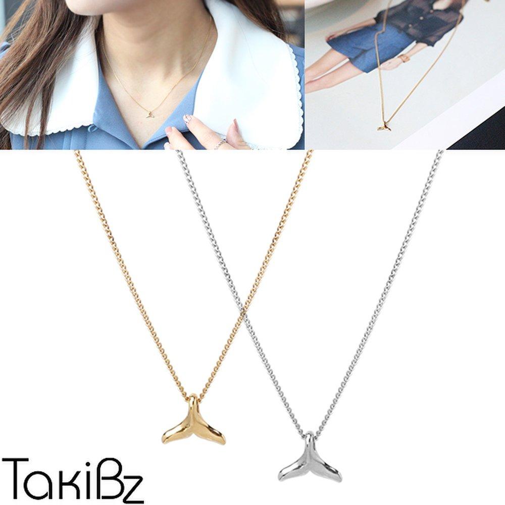 Sterling silver dolphin tail necklace
