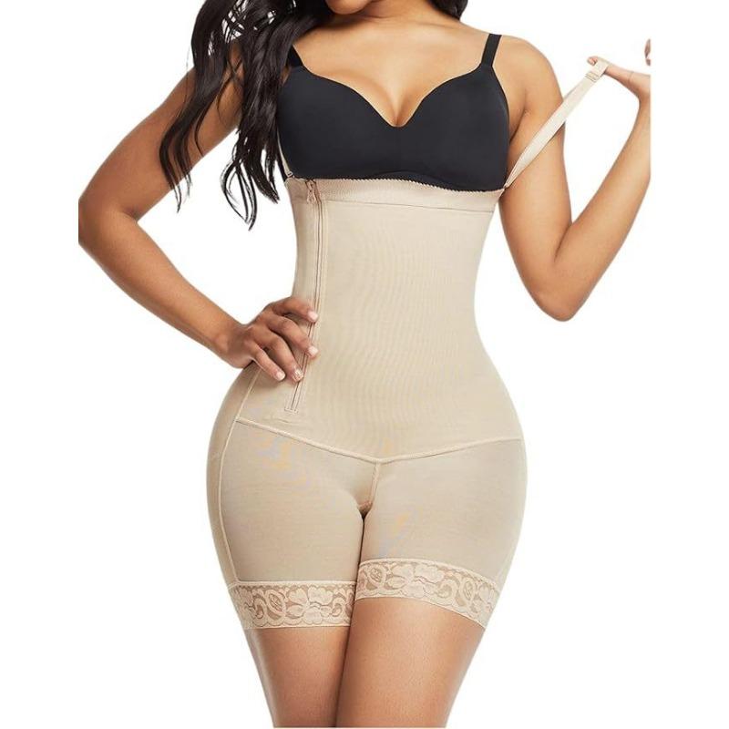 Damski body z bocznym zamkiem, kontrolujące brzuch, unoszące pośladki, wyszczuplające, modelujące