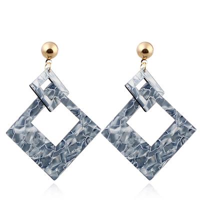 European and American Fashion New Earrings, Japanese and Korean Popular Geometric Acrylic Pattern Retro Simple Earrings