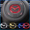 For Mazda 6 3 CX5 5 2 323 CX7 Demio Atenza Axela MX30 CX30 CX3 CX9 RX8 RX7 ABS Car Steering Wheel Center Emblem Sticker Accessories