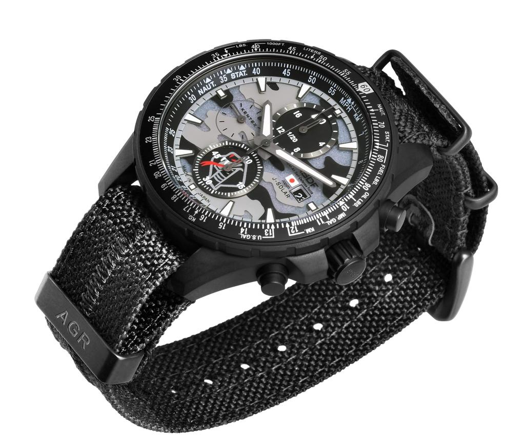 Kentex Solar Chronograph JASDF Solar Pro Flight Training Group Model Watch, S802M-02