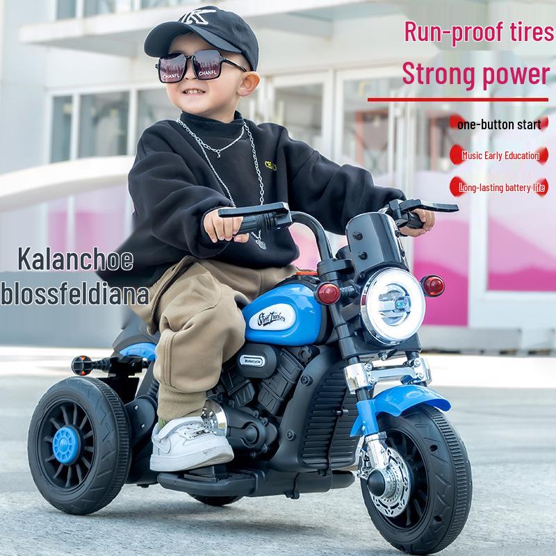 Kids' Electric Tricycle: Remote Control Ride-On Motorcycle