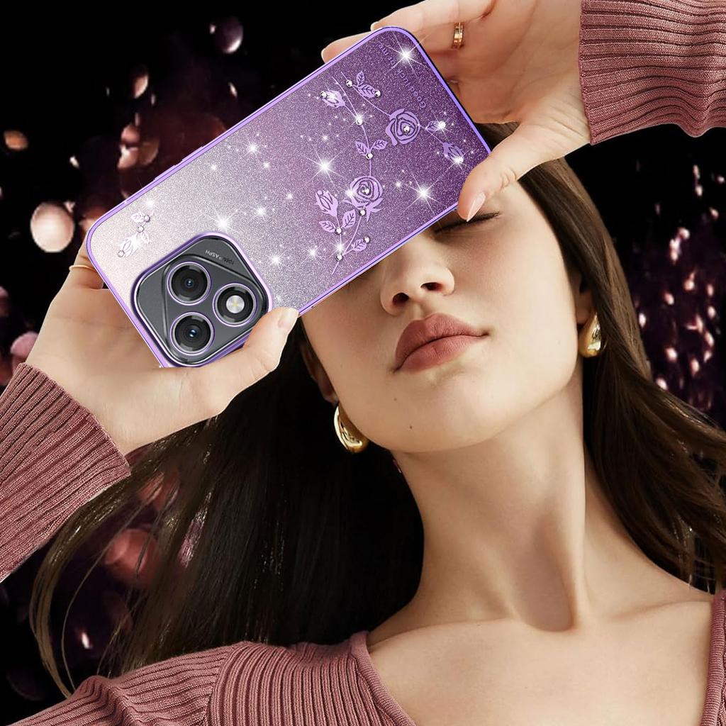 KADEM For Honor 400 Lite 5G Case Flower TPU Flexible Gradient Phone Cover