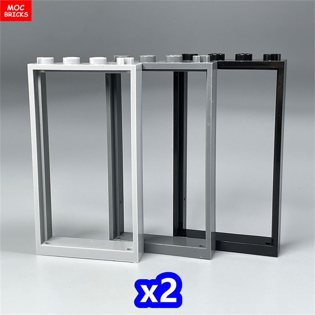 MOC Bricks Door 1x4x6 Window Fence Gate DIY Garden House Architecture Accessories Building Blocks Children's Toys